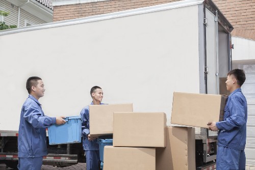 Removal truck parked for a local move in Ealing