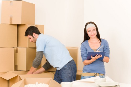 Careful handling of household items during a local Ealing move