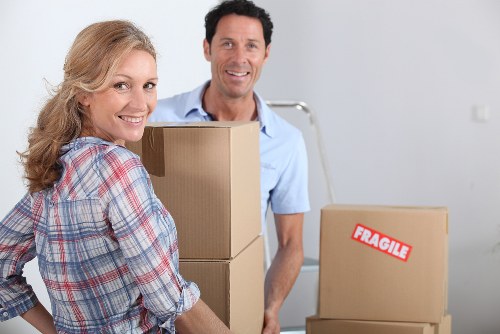 Residential storage needs in Ealing with packed boxes and furniture